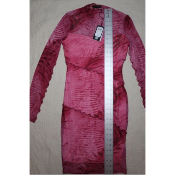 GUESS mesh body con long sleeve dress NWT - Picture 5 of 9